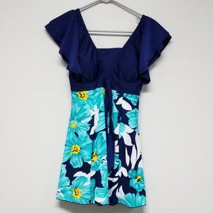 Brand New Womens XL Floral Bathing Suit